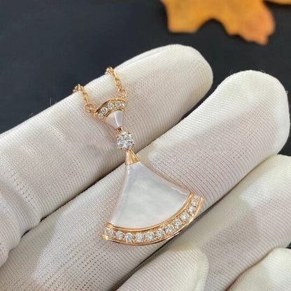 [Renovia Jewelry]DREAM NECKLACE MOP PINK GOLD DIAMOND
