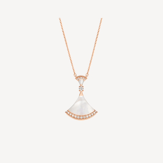 [Renovia Jewelry]DREAM NECKLACE MOP PINK GOLD DIAMOND