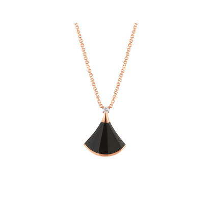 [Renovia Jewelry]DREAM NECKLACE ONYX 1 DIAMOND
