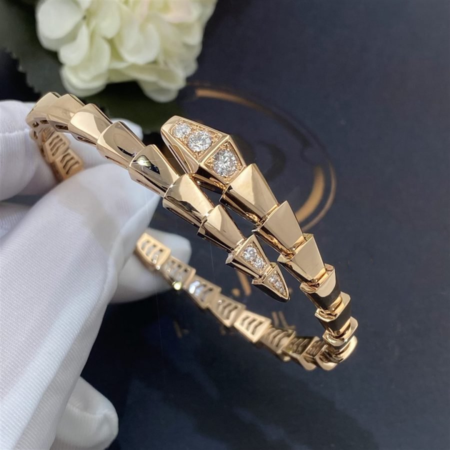 [Renovia Jewelry]SERPENTI BRACELET DIAMONDS PINK GOLD