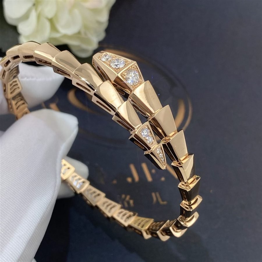 [Renovia Jewelry]SERPENTI BRACELET DIAMONDS PINK GOLD