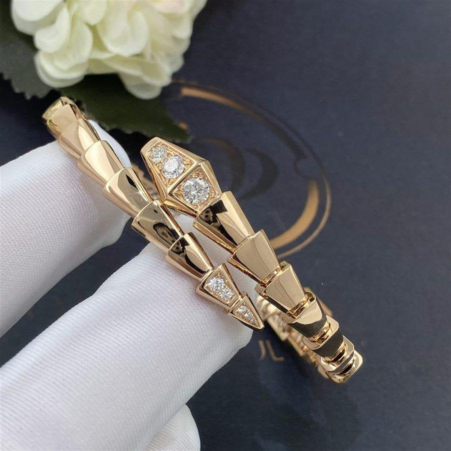 [Renovia Jewelry]SERPENTI BRACELET DIAMONDS PINK GOLD