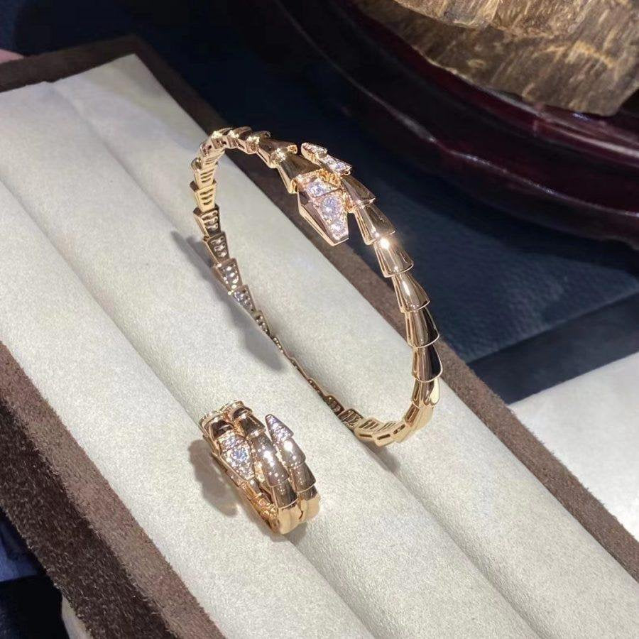 [Renovia Jewelry]SERPENTI BRACELET DIAMONDS PINK GOLD