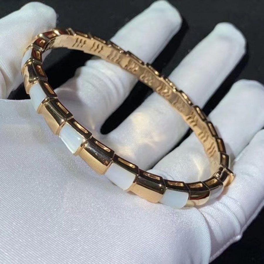 [Renovia Jewelry]SERPENTI BRACELET PINK GOLD MOP