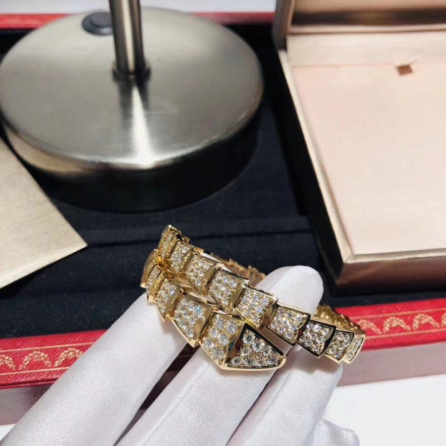 [Renovia Jewelry]SERPENTI BRACELET 8MM GOLD DIAMOND