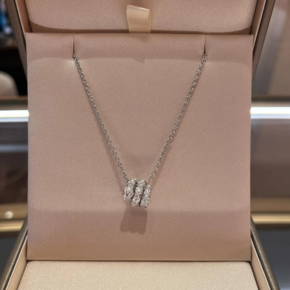 [Renovia Jewelry]SERPENTI  NECKLACE DOUBLE RING DIAMOND