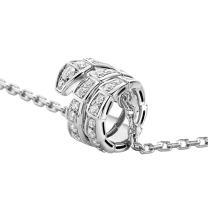 [Renovia Jewelry]SERPENTI  NECKLACE DOUBLE RING DIAMOND