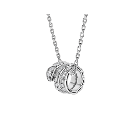 [Renovia Jewelry]SERPENTI  NECKLACE DOUBLE RING DIAMOND