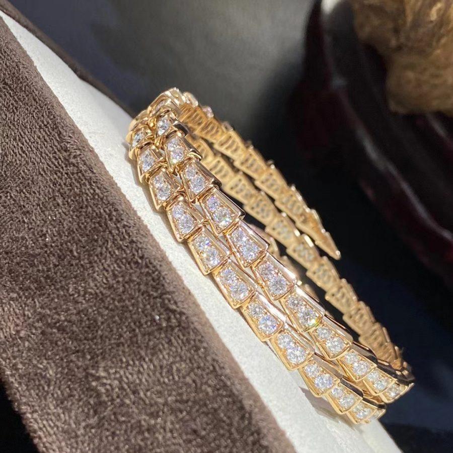 [Renovia Jewelry]SERPENTI BRACELET GOLD DIAMOND DOUBLE ROW