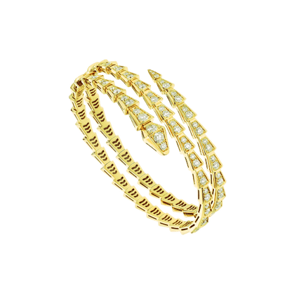[Renovia Jewelry]SERPENTI BRACELET GOLD DIAMOND DOUBLE ROW