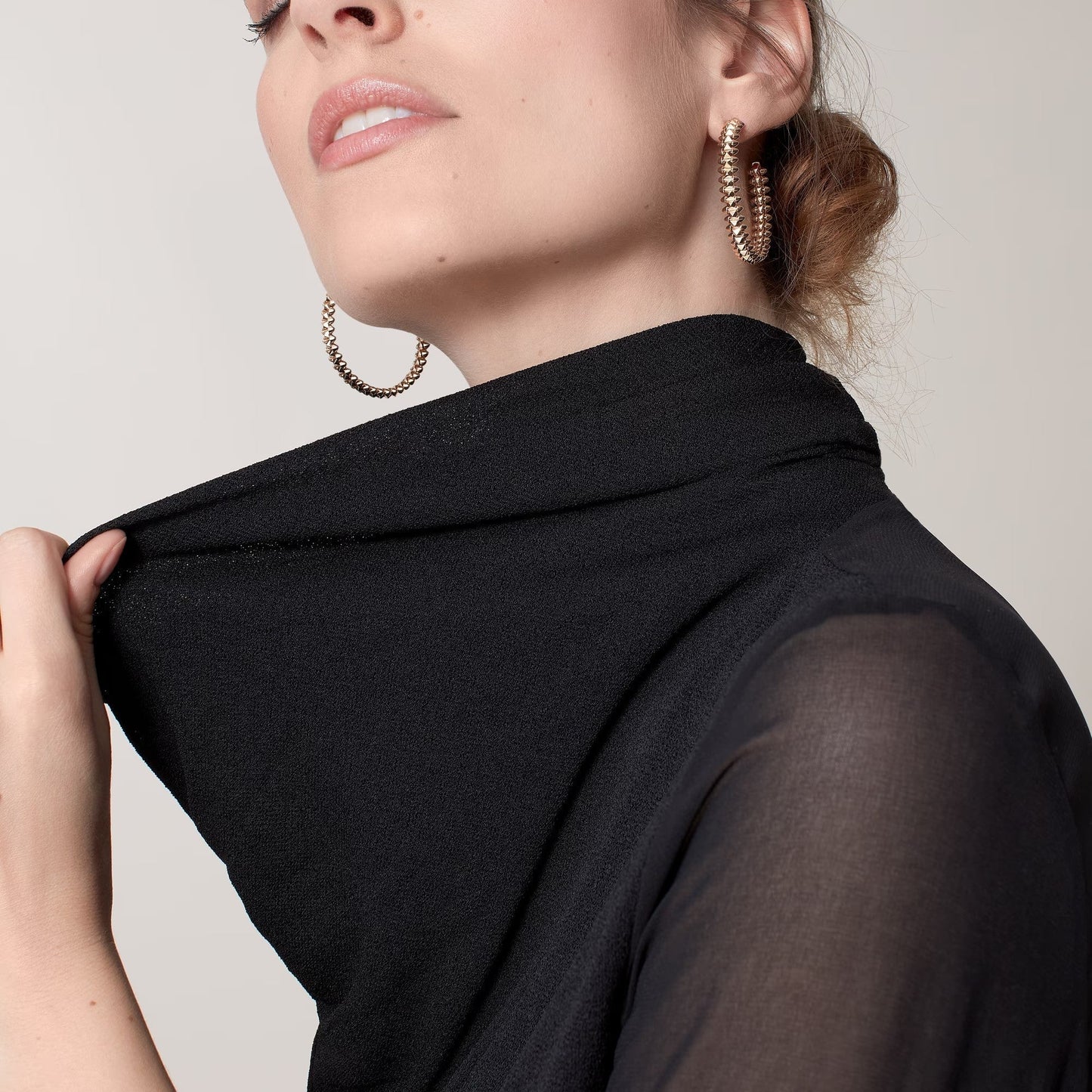 [Renovia Jewelry]CLASH HOOP LARGE EARRINGS