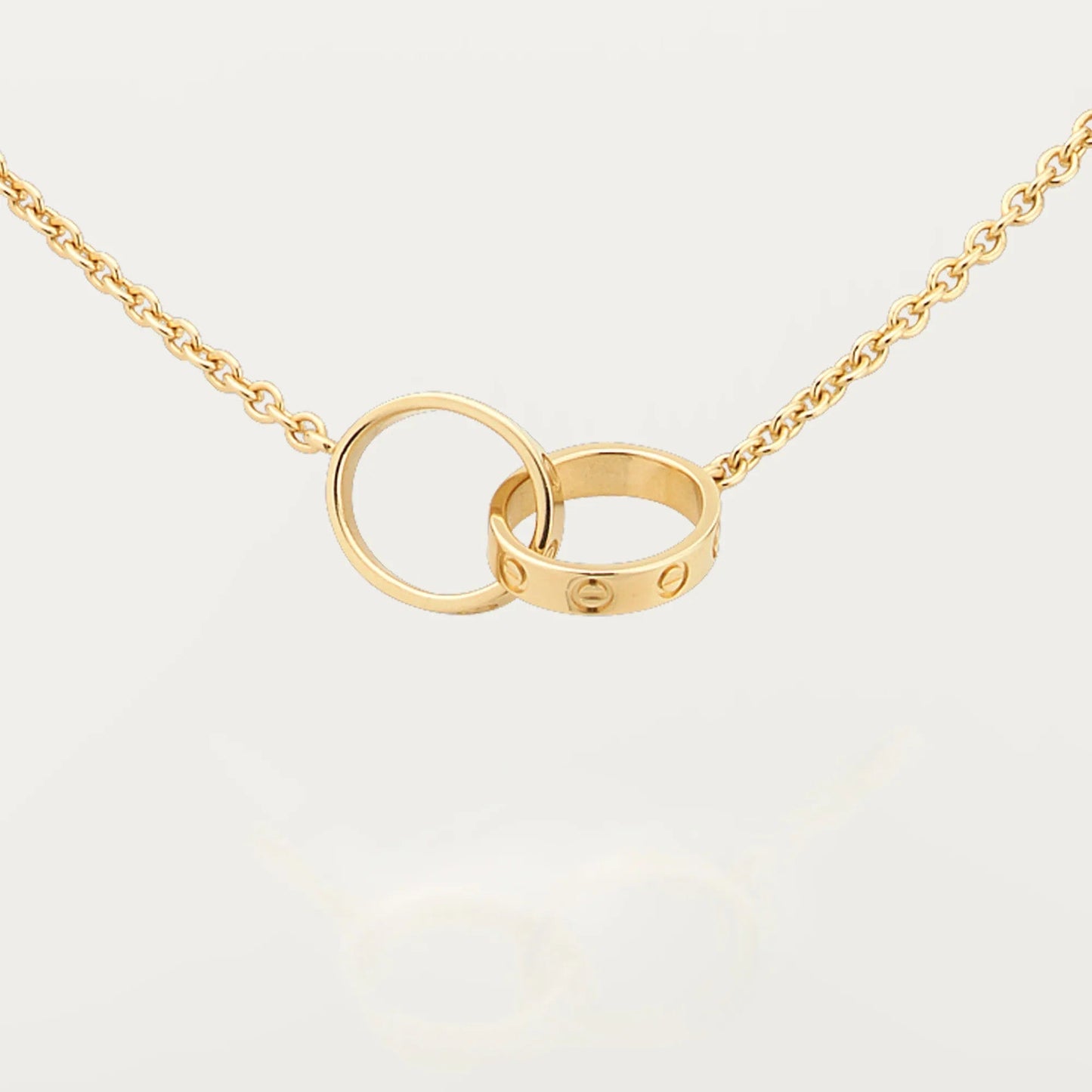 [Renovia Jewelry]LOVE DOUBLE RING NECKLACE