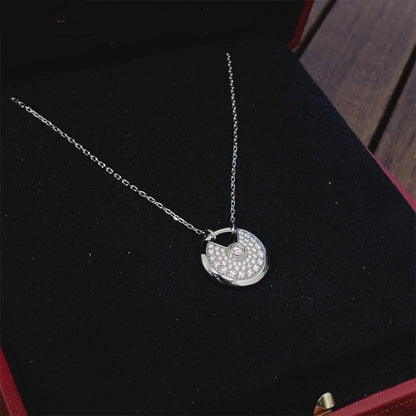 [Renovia Jewelry]AMULETTE SILVER FULL DIAMOND NECKLACE