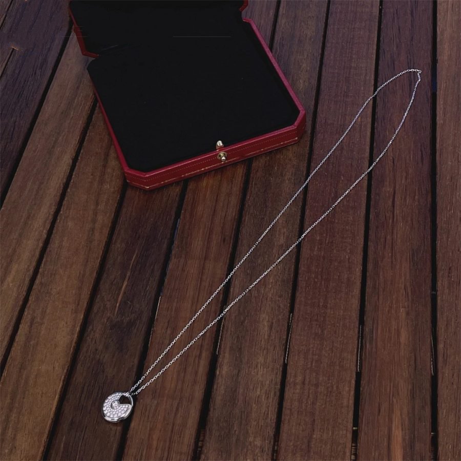 [Renovia Jewelry]AMULETTE SILVER FULL DIAMOND NECKLACE