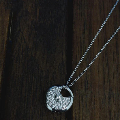 [Renovia Jewelry]AMULETTE SILVER FULL DIAMOND NECKLACE