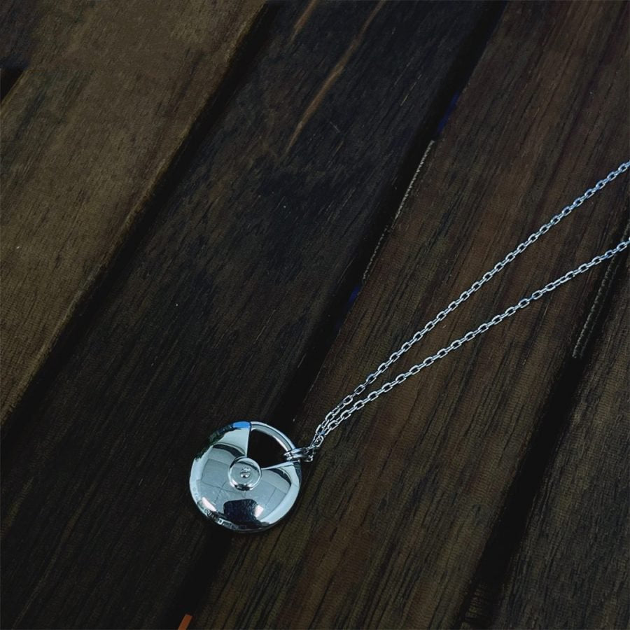 [Renovia Jewelry]AMULETTE SILVER FULL DIAMOND NECKLACE