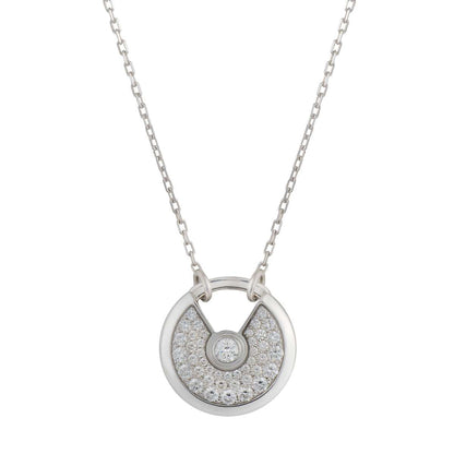 [Renovia Jewelry]AMULETTE SILVER FULL DIAMOND NECKLACE