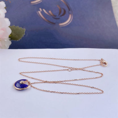 [Renovia Jewelry]AMULETTE ROSE GOLD AGATE NECKLACE