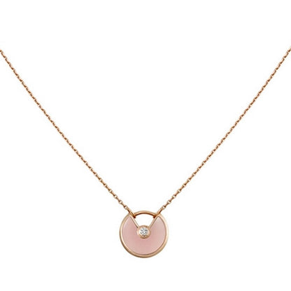 [Renovia Jewelry]AMULETTE ROSE GOLD PINK MOP NECKLACE