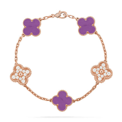 [Renovia Jewelry] CLOVER 5 MOTIF VIOLET BRACELET COLLECTION