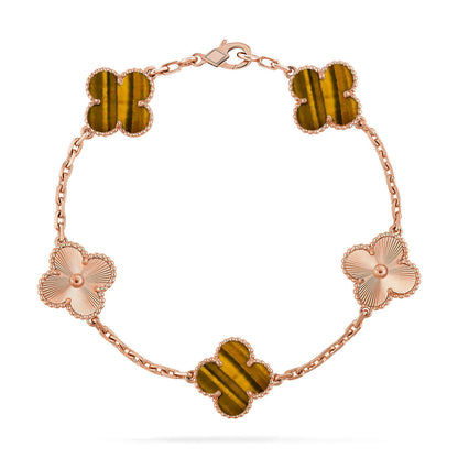 [Renovia Jewelry] CLOVER 5 MOTIFS TIGER EYE BRACELET COLLECTION