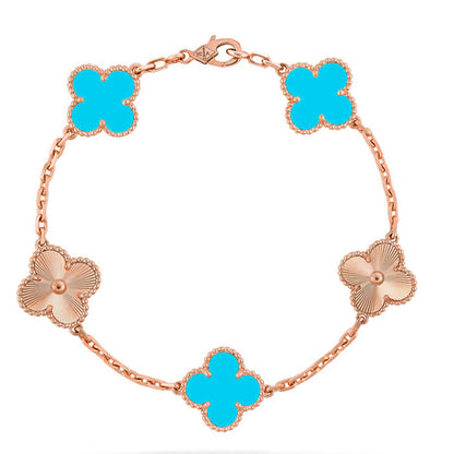 [Renovia Jewelry] CLOVER 5 MOTIF TURQUOISE BRACELET COLLECTION