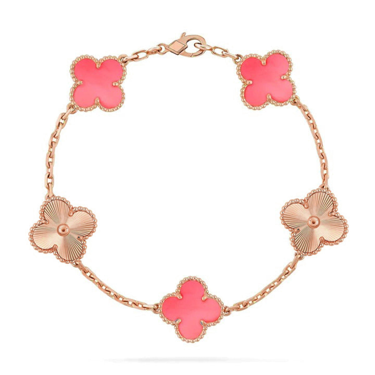 [Renovia Jewelry] CLOVER 5 MOTIFS  PINK MOP BRACELET COLLECTION