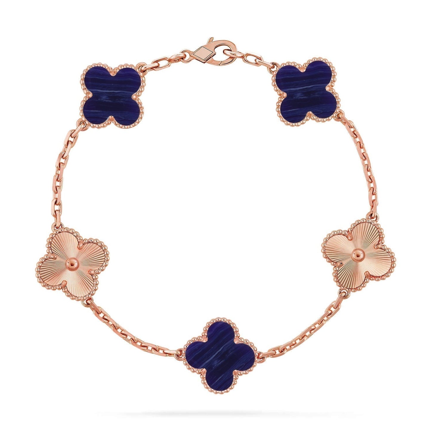 [Renovia Jewelry]CLOVER 5 MOTIF PURPLE STRIPES BRACELET COLLECTION