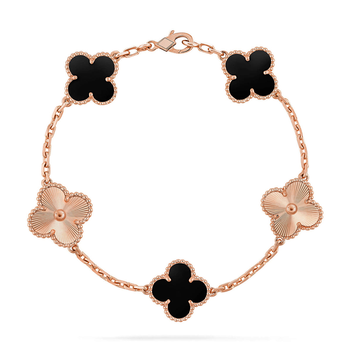 [Renovia Jewelry] CLOVER 5 MOTIF ONYXS BRACELET COLLECTION