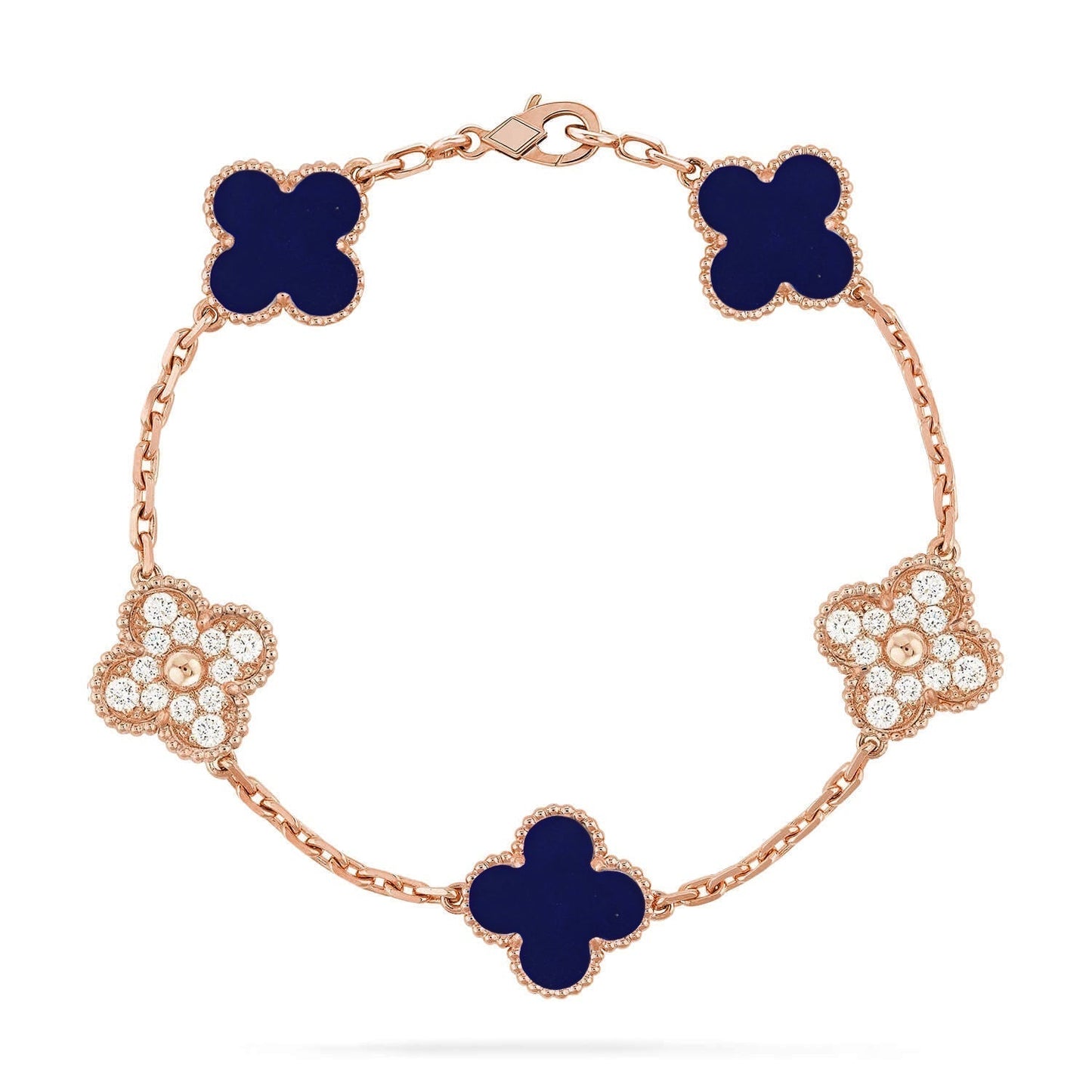 [Renovia Jewelry]CLOVER 5 MOTIF LAPIS LAZULI BRACELET COLLECTION