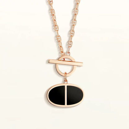 [Renovia Jewelry]CHAINE VERSO BLACK CERAMIC NECKLACE