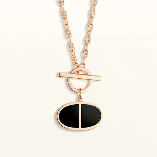 [Renovia Jewelry]CHAINE VERSO BLACK CERAMIC NECKLACE