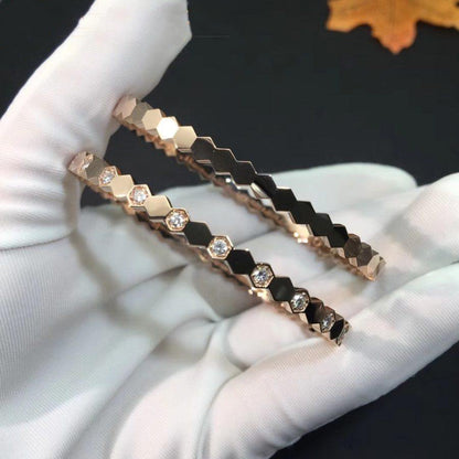 [Renovia Jewelry]BEE LOVE PINK GOLD DIAMOND BRACELET