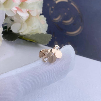 [Renovia Jewelry]BEE LOVE PINK GOLD DIAMOND EARRINGS