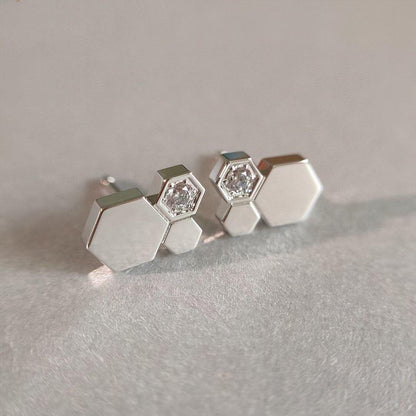 [Renovia Jewelry]BEE LOVE SILVER DIAMOND EARRINGS
