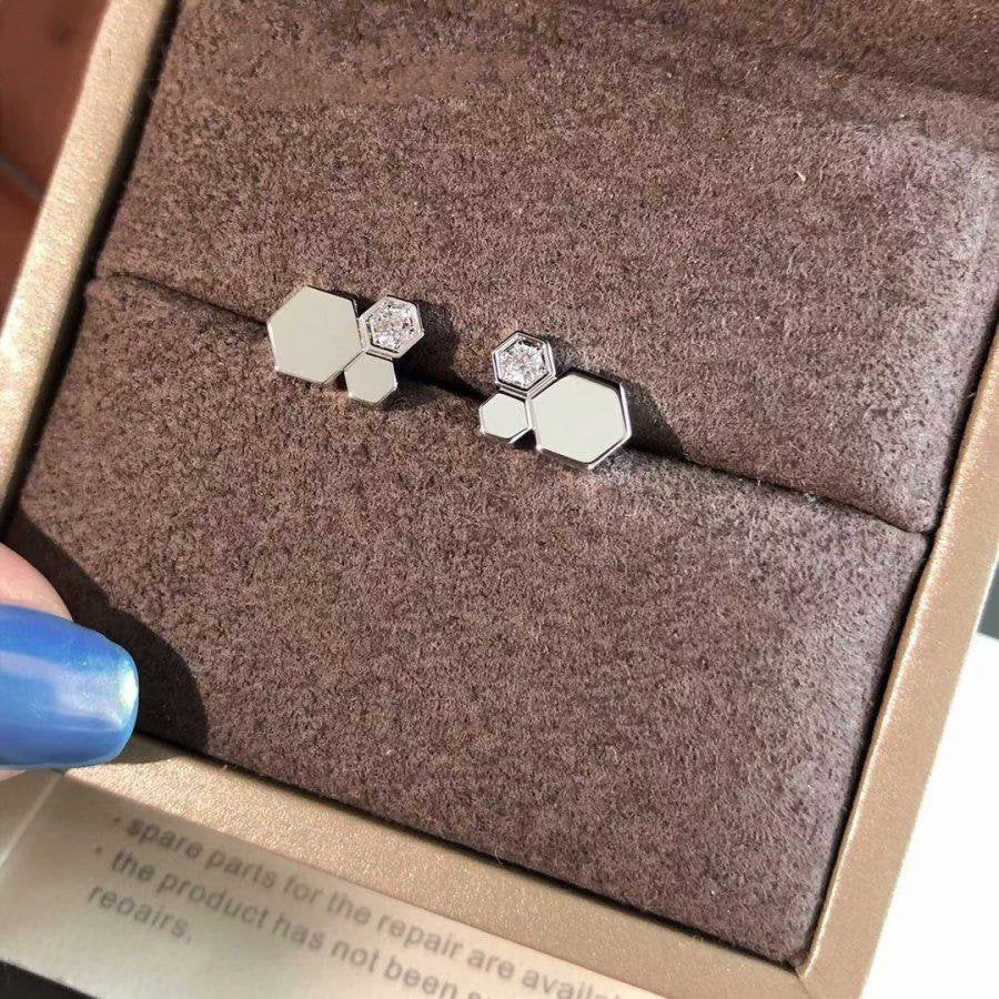 [Renovia Jewelry]BEE LOVE SILVER DIAMOND EARRINGS