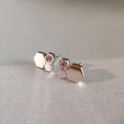 [Renovia Jewelry]BEE LOVE SILVER DIAMOND EARRINGS