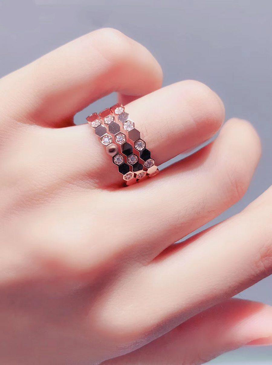 [Renovia Jewelry]BEE LOVE RING PINK GOLD DIAMOND