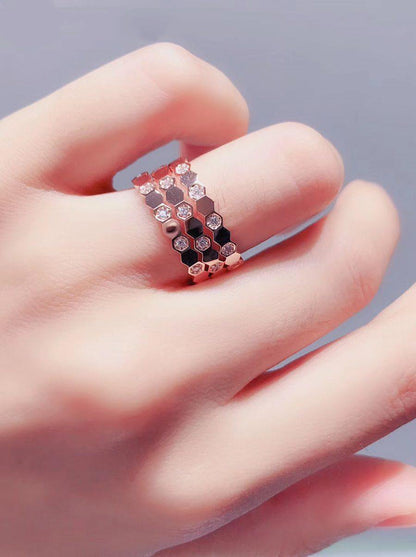 [Renovia Jewelry]BEE LOVE RING PINK GOLD DIAMOND