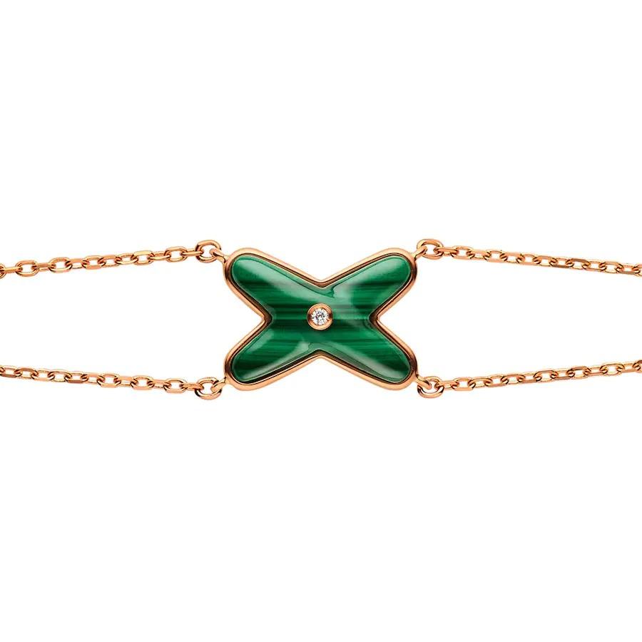[Renovia Jewelry]JEUX BRACELET MALACHITE PINK GOLD 1 DIAMOND
