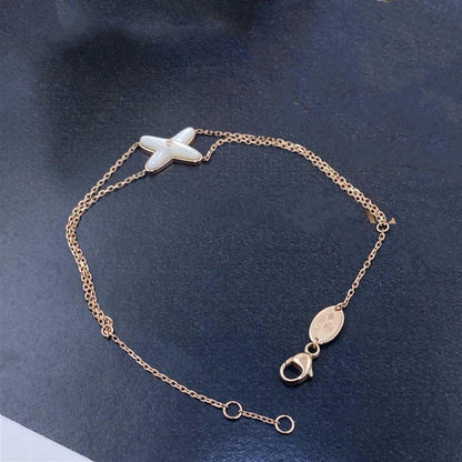 [Renovia Jewelry]JEUX BRACELET WHITE MOP PINK GOLD 1 DIAMOND