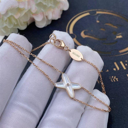 [Renovia Jewelry]JEUX BRACELET WHITE MOP PINK GOLD 1 DIAMOND