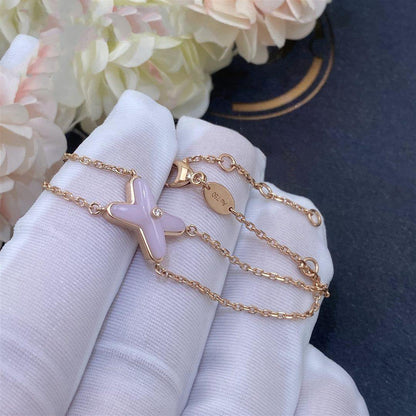 [Renovia Jewelry]JEUX BRACELET PINK MOP PINK GOLD 1 DIAMOND