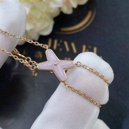 [Renovia Jewelry]JEUX BRACELET PINK MOP PINK GOLD 1 DIAMOND
