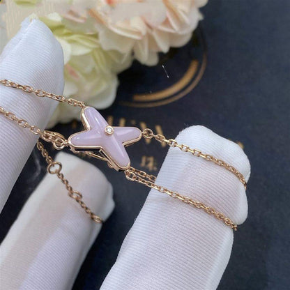 [Renovia Jewelry]JEUX BRACELET PINK MOP PINK GOLD 1 DIAMOND