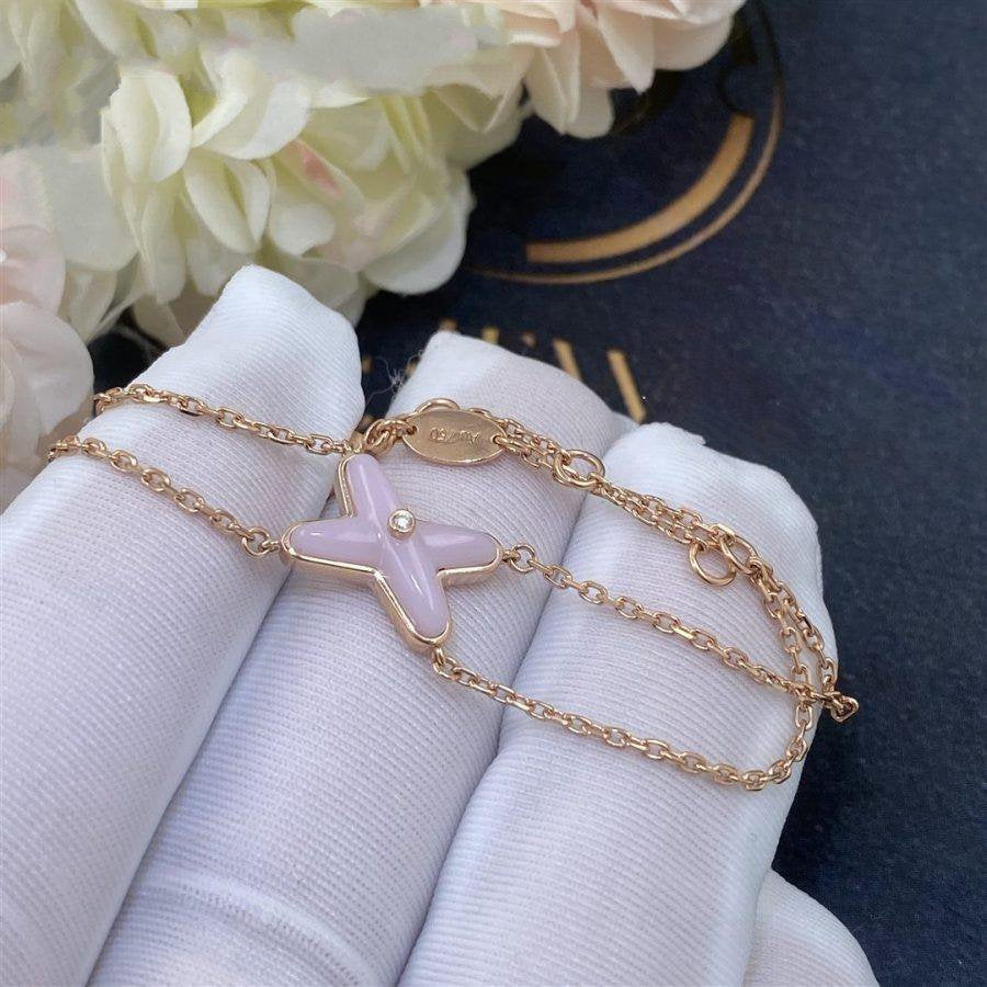 [Renovia Jewelry]JEUX BRACELET PINK MOP PINK GOLD 1 DIAMOND