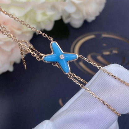 [Renovia Jewelry]JEUX BRACELET TURQUOISE PINK GOLD 1 DIAMOND