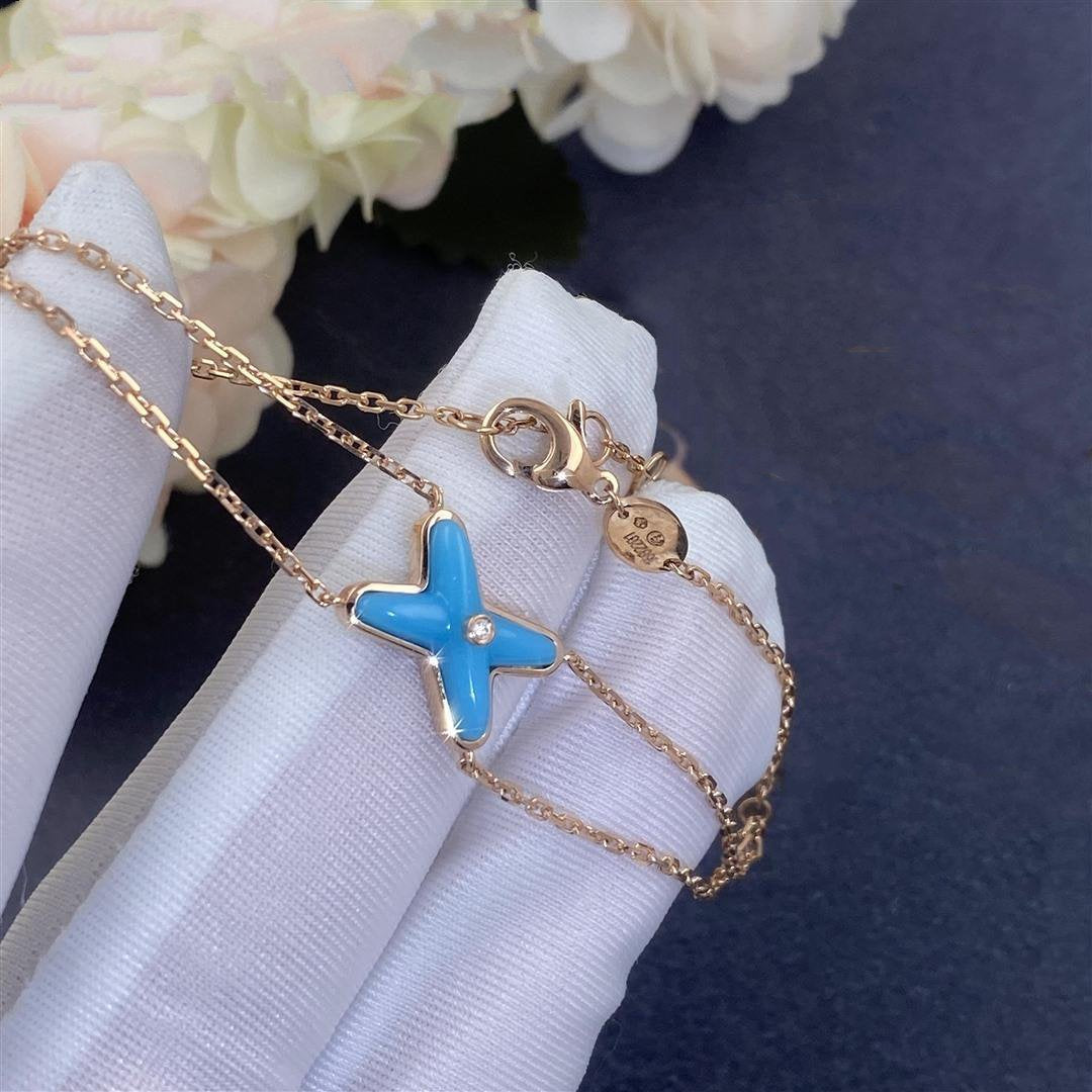 [Renovia Jewelry]JEUX BRACELET TURQUOISE PINK GOLD 1 DIAMOND