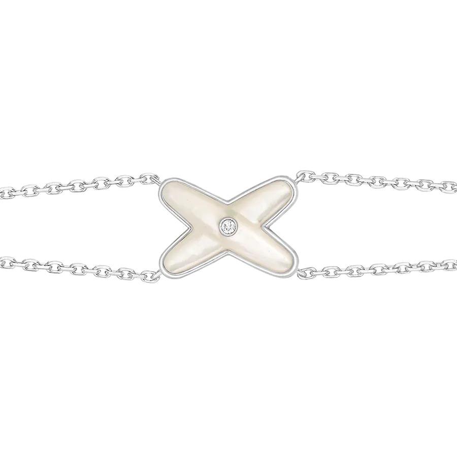 [Renovia Jewelry]JEUX BRACELET WHITE MOP SILVER 1 DIAMOND