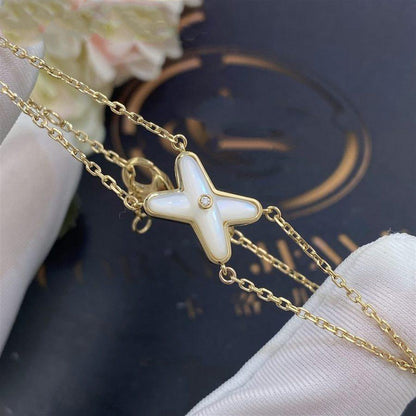 [Renovia Jewelry]JEUX BRACELET WHITE MOP GOLD 1 DIAMOND